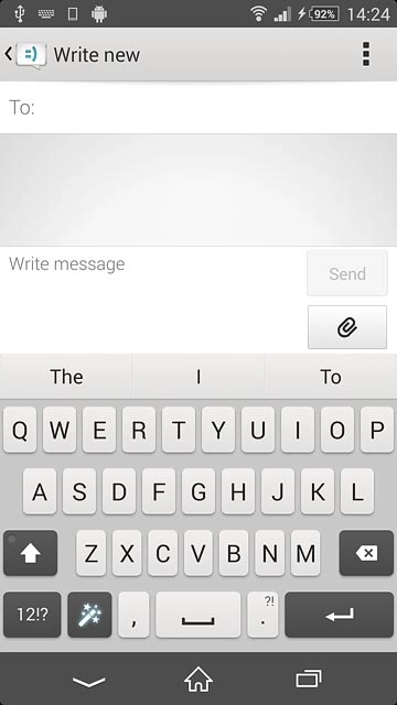 The following steps require that you're writing text and that the keypad is visible.