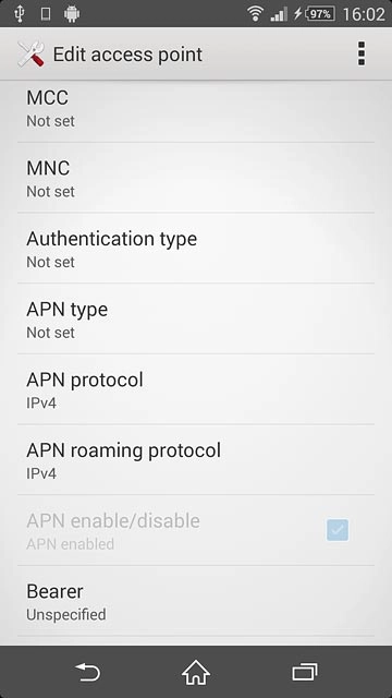 Press the menu icon.