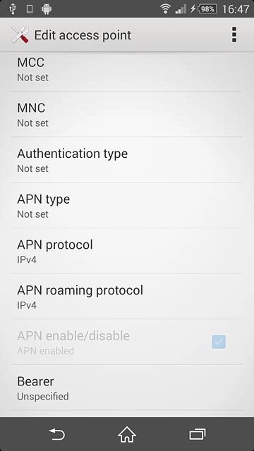 Press the menu icon.