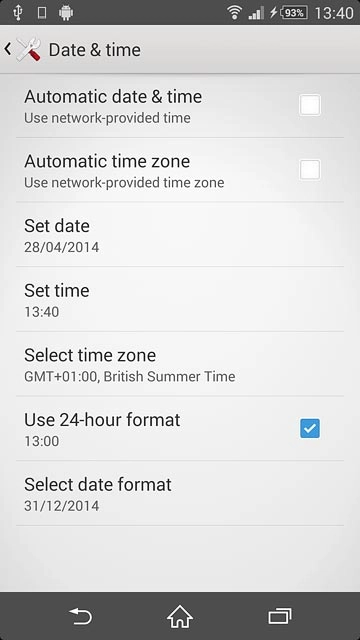 Press the home icon to return to the home screen.