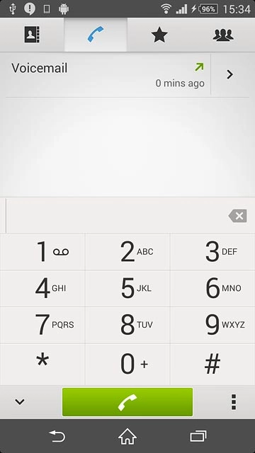 Press the home icon to return to the home screen.