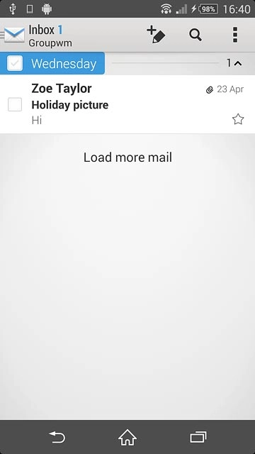 Press the home icon to return to the home screen.