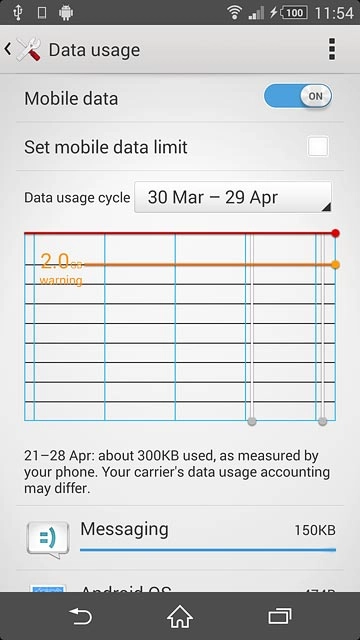 Press the home icon to return to the home screen.