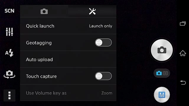 Press the settings icon.