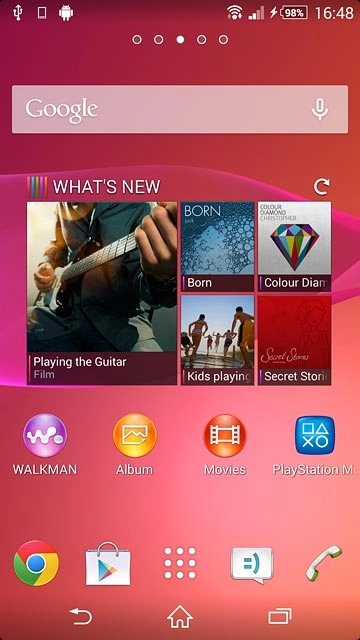 Press the browser icon.