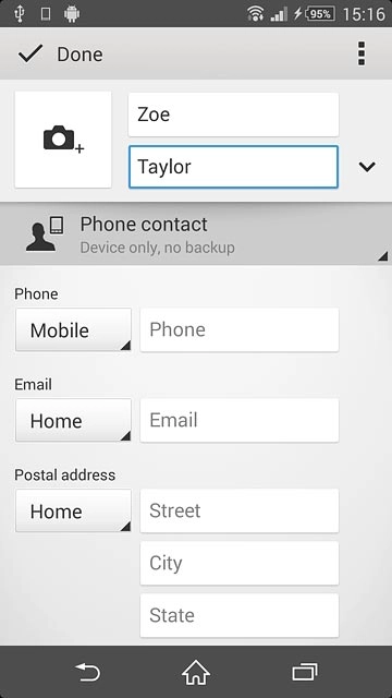 Press the drop down list below the name.