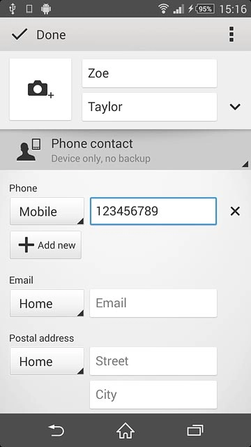 Press the drop down list next to the phone number.