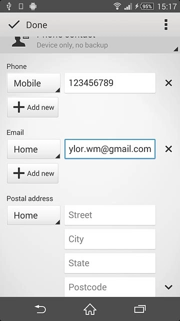 Press the drop down list next to the email address.