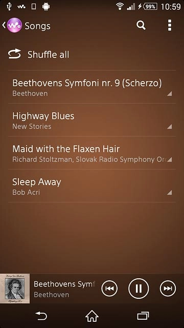 Press the album cover.