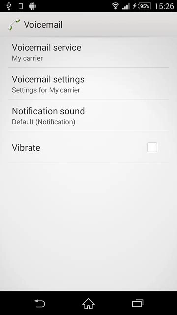 Press Voicemail settings.