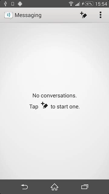 Press the menu icon.