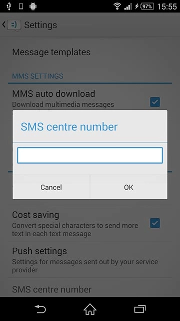 Key in +61415011501 and press OK.