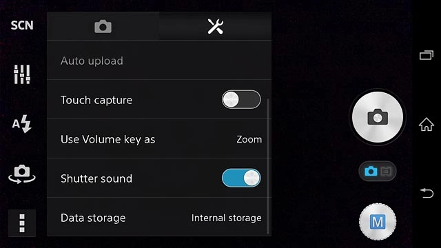 Press the return icon.