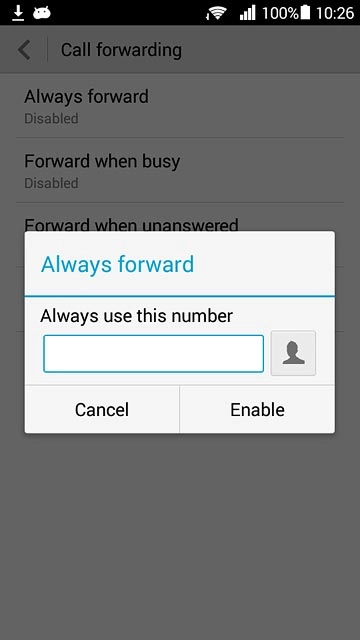 Key in +61414121121 and press Enable.