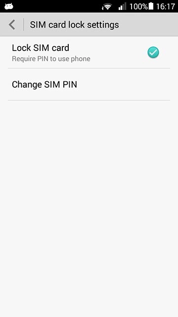 Press Lock SIM card to turn the function on or off.