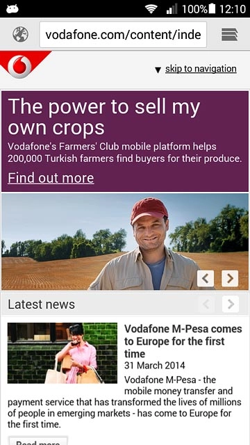 Press the address bar.