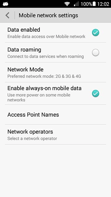 Press Access Point Names.