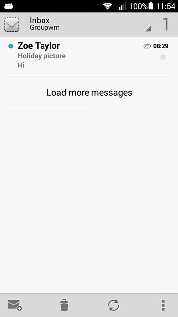 Press the name of the email account.