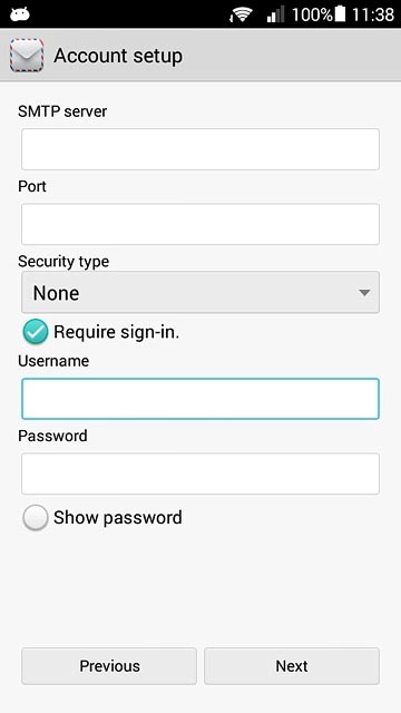 If you turn on SMTP authentication:Press the field below 
