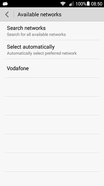 Press the required network.Your display will tell you if you have access to the network you've chosen.
