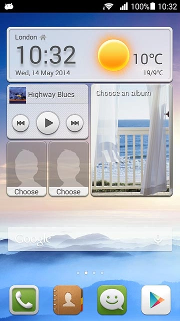 Press the message icon.