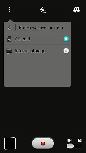 Press SD card or Internal storage.