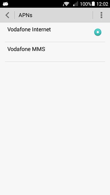 Press the menu icon.