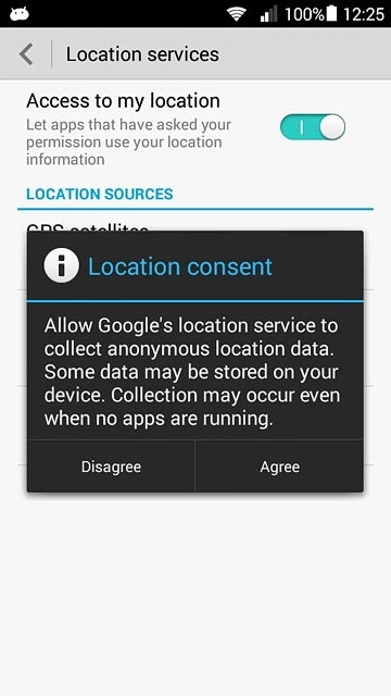 If you turn on the function:Press Agree.