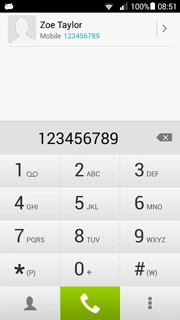 Key in the required number and press the call icon.
