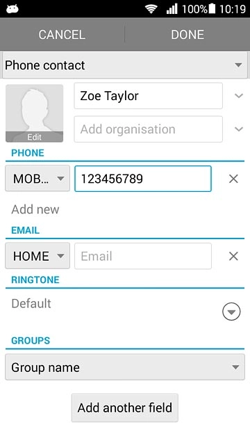 Press the drop down list next to the phone number.