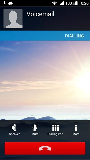 Press the end call icon to end the call.