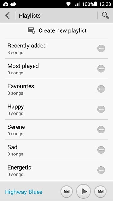 Press Create new playlist.