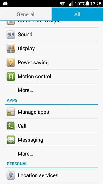 Press Location services.