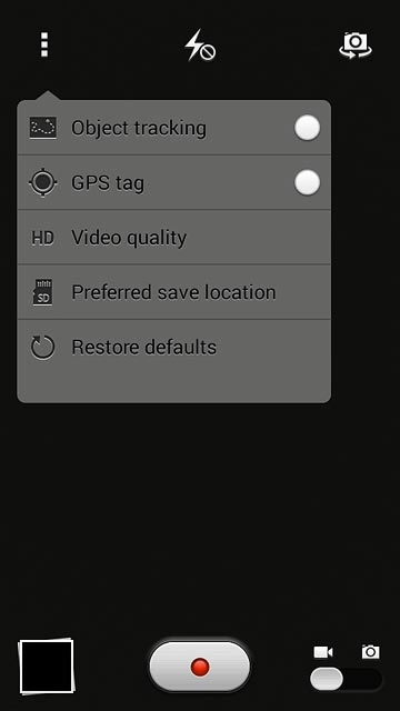 Press GPS tag to turn the function on or off.