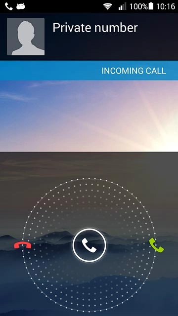 Drag the phone icon left.