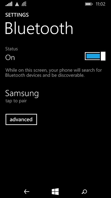 Make sure the other device is turned on and is ready to connect via Bluetooth.Your phone now searches for devices and after a moment, a list of Bluetooth devices within range is displayed.Press the required Bluetooth device.Follow the instructions on the display to pair the Bluetooth device with your phone.The new device is displayed on the list of paired devices.