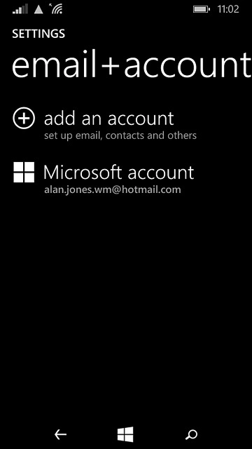 Press add an account.