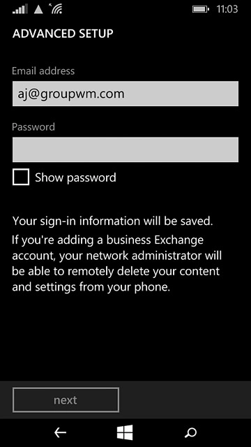 Press the field below 