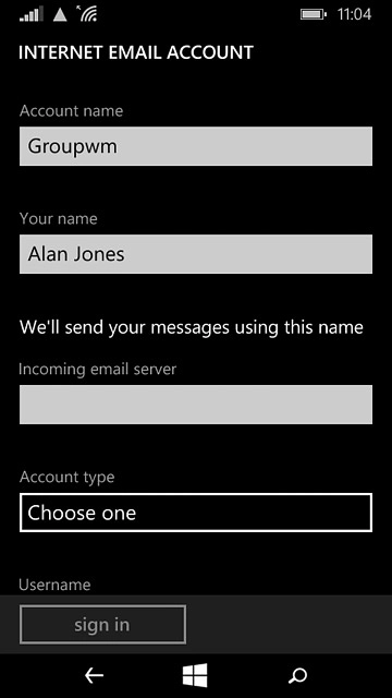 Press the field below 