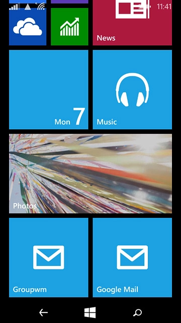 Press the required email account.