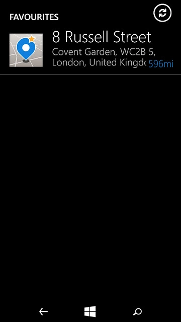 Press the required destination.