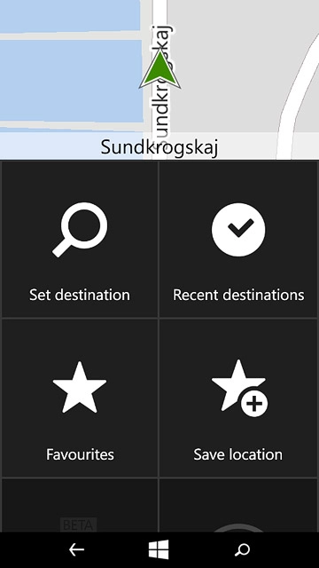 Press Recent destinations.A list of previous destinations is displayed.