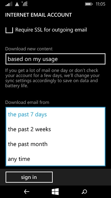 Press the required period or any time.