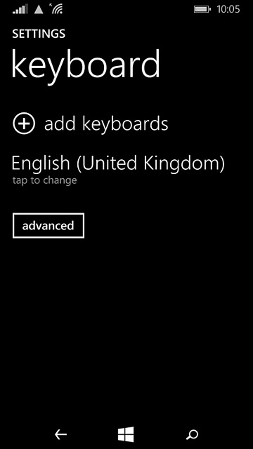 Press add keyboards.