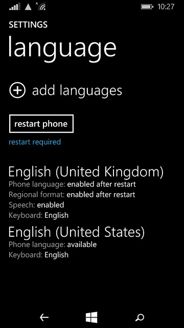 Press restart phone.Wait a moment while your phone is restarted.