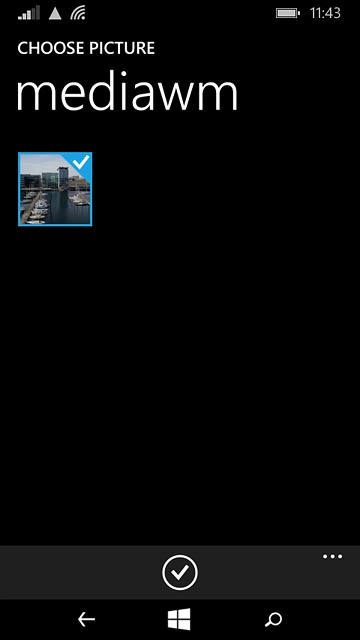Press the confirm icon.
