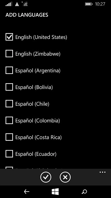 Press the confirm icon.