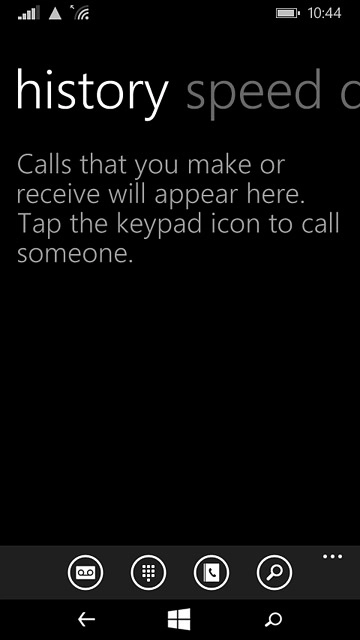 Press the home icon to return to the home screen.
