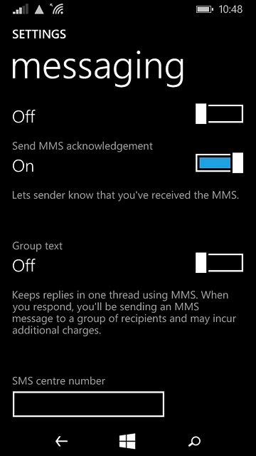 Press the home icon to return to the home screen.