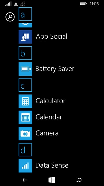 Slide your finger left across the display to open the main menu.Press Data Sense.